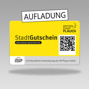 StadtGutschein Plauen Aufladung